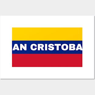 San Cristobal City in Venezuelan Flag Colors Posters and Art